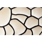 Stílusos komód Raven 180 cm 3D mozaik fekete fehér mangó