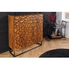 Magas komód Raven 120 cm 3D mozaik natúr barna mangó