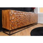 Stílusos komód Raven 180 cm 3D mozaik natúr barna mangó