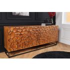 Stílusos komód Raven 180 cm 3D mozaik natúr barna mangó