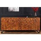 Stílusos komód Raven 180 cm 3D mozaik natúr barna mangó