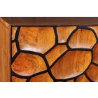 Stílusos komód Raven 180 cm 3D mozaik natúr barna mangó