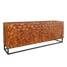 Stílusos komód Raven 180 cm 3D mozaik natúr barna mangó