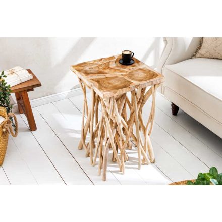 Dohányzóasztal Twig 60 cm teak