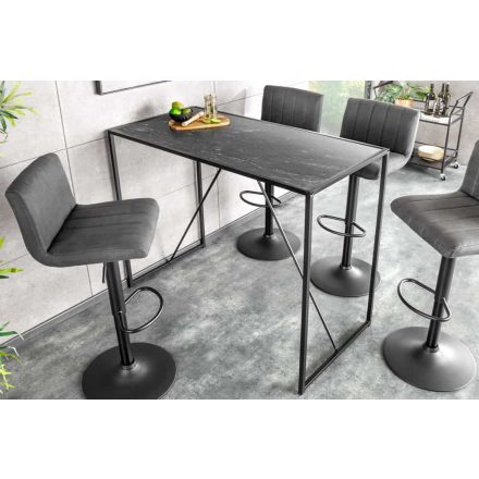 Design bárasztal Maille 120 cm fekete márvány utánzat