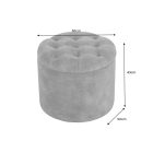 Design puff Rococo 50 cm szürke