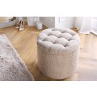 Design puff Rococo 50 cm pezsgő bouclé