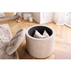 Design puff Rococo 50 cm pezsgő bouclé