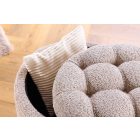 Design puff Rococo 50 cm pezsgő bouclé