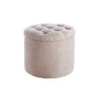 Design puff Rococo 50 cm pezsgő bouclé