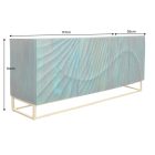 Design komód Shayla 177 cm türkiz mangó 