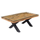 Dohányzóasztal Shark X 110 cm teak (üveglap nélkül)