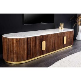 Design TV asztal Daichi 170 cm fehér márvány mangó