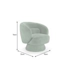 Design fotel Maitho zöld bouclé