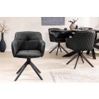 Stílusos szék Natasha fekete bőr 