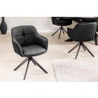 Stílusos szék Natasha fekete bőr 