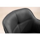 Stílusos szék Natasha fekete bőr 