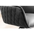 Stílusos szék Natasha fekete bőr 