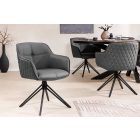 Stílusos szék Natasha szürke bőr 