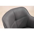 Stílusos szék Natasha szürke bőr 