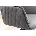 Stílusos szék Natasha szürke bőr 