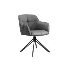 Stílusos szék Natasha szürke bőr 