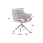 Stílusos szék Natasha szürke bőr 