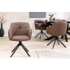 Stílusos szék Natasha barna bőr 