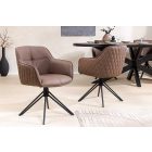 Stílusos szék Natasha barna bőr 