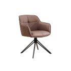 Stílusos szék Natasha barna bőr 