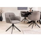 Stílusos szék Natasha szürkésbarna taupe bőr 