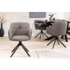 Stílusos szék Natasha szürkésbarna taupe bőr 