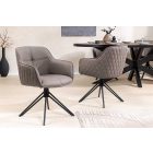 Stílusos szék Natasha szürkésbarna taupe bőr 