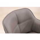 Stílusos szék Natasha szürkésbarna taupe bőr 