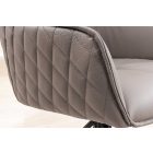 Stílusos szék Natasha szürkésbarna taupe bőr 