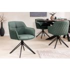 Stílusos szék Natasha zöld bőr 