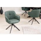 Stílusos szék Natasha zöld bőr 