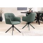 Stílusos szék Natasha zöld bőr 