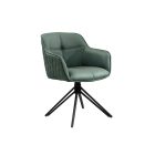 Stílusos szék Natasha zöld bőr 