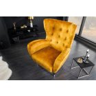Design fotel Danail mustársárga bársony