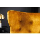 Design fotel Danail mustársárga bársony