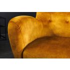 Design fotel Danail mustársárga bársony