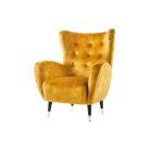 Design fotel Danail mustársárga bársony