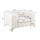 Design fotel Rococo pezsgő bársony