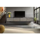 Design függő TV asztal Quillon 200 cm természetes kőből