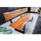 Stílusos ülőpad háttámlával Massive Honey 200 cm akác