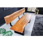 Stílusos ülőpad háttámlával Massive Honey 200 cm akác