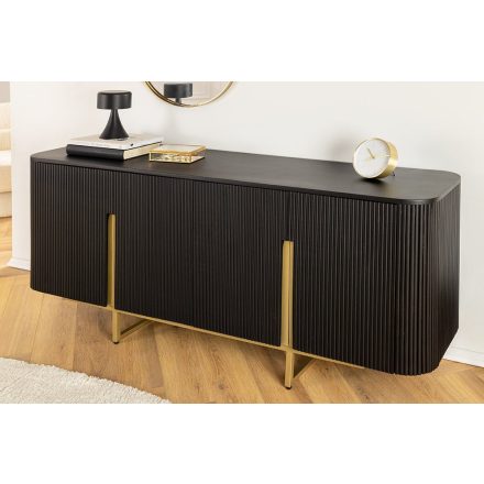 Design komód Daichi 160 cm fekete mangó