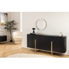 Design komód Daichi 160 cm fekete mangó