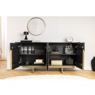 Design komód Daichi 160 cm fekete mangó